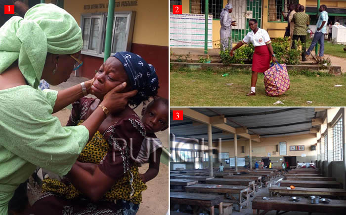 Image result for Parents of kidnapped pupils storm Ambode’s office