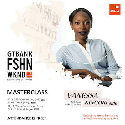 SPONSORED: Vanessa Kingori MBE is coming to the 2017 GTBank Fashion Weekend