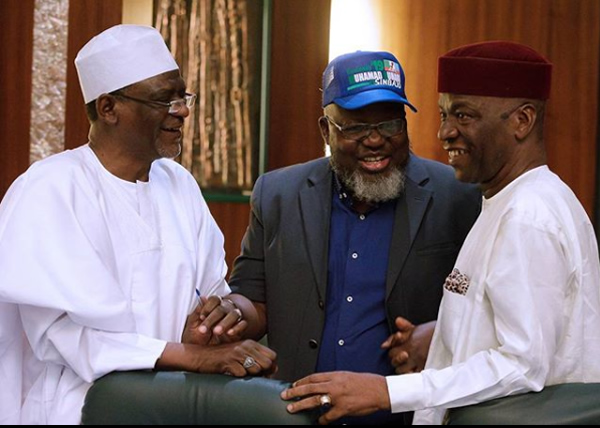 Image result for Drama as SGF stops minister from distributing Buhari’s campaign caps at FEC meeting