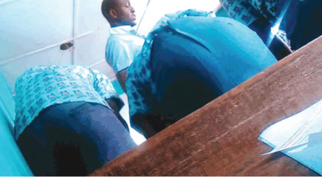 Teacher dictating answers during NECO exam at Nodos