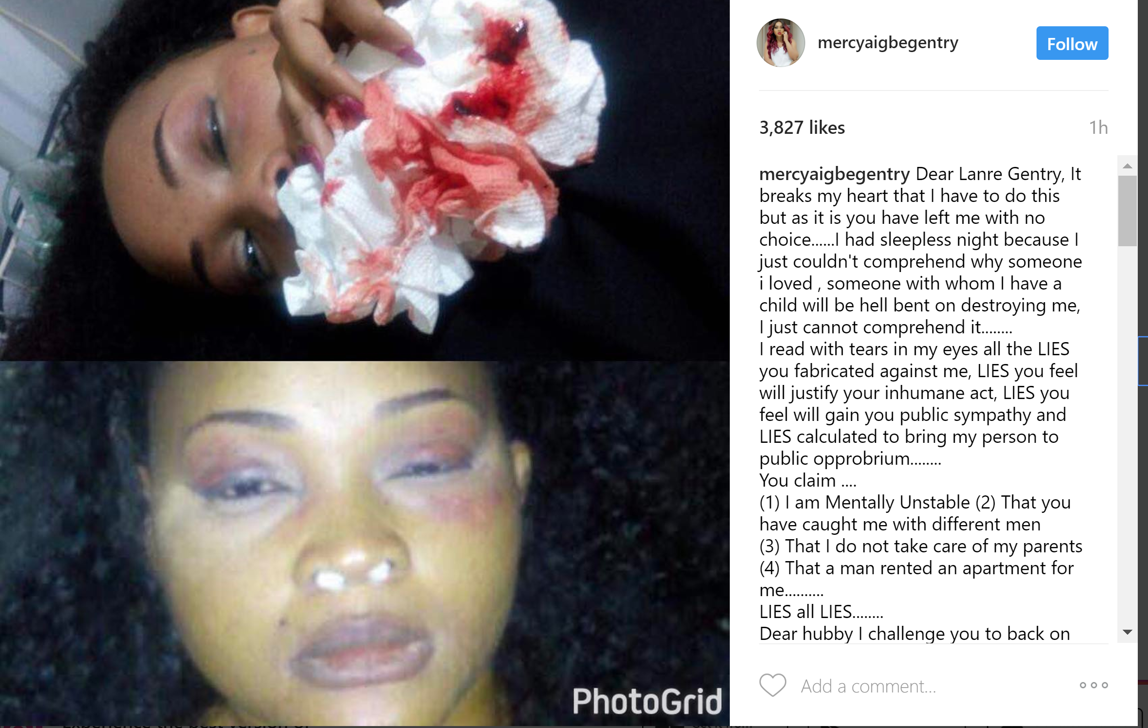 mercy aigbe speaks out